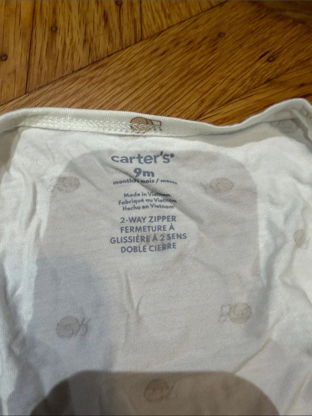 Carters 2 way zipper long sleeves onesies pajamas